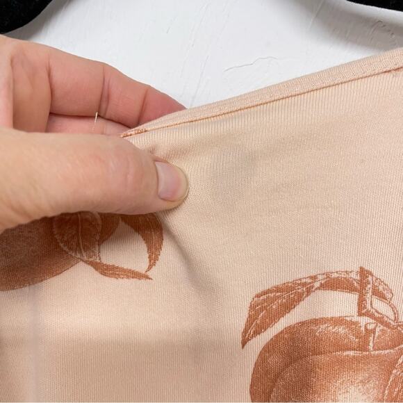 Kate Quinn Orange Peach Print 3/4 Sleeve Blouse Womens XS Boho Casual Shirt Top - Picture 6 of 7